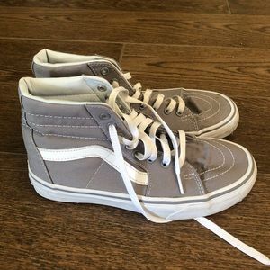 Grey high top vans
